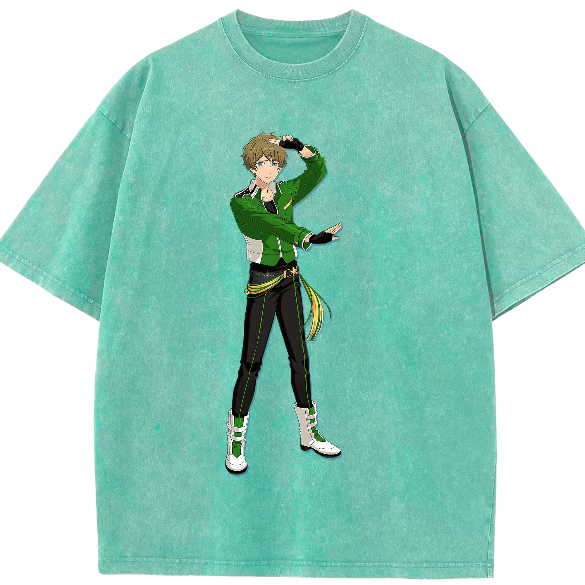 （画像用） あんさんぶるスターズ! Ensemble Stars 綿100% ヴィンテージ風 半袖Tシャツ（フロントプリント）